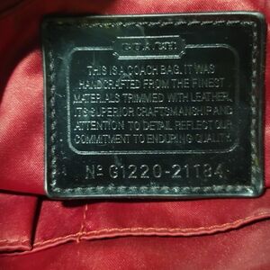 Coach Red Leather Bag